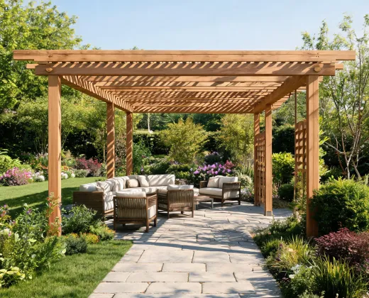 Pergola shade edge collection