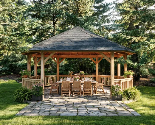 Covered dining gazebo collection