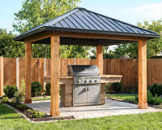 Cantina gazebo for grill station